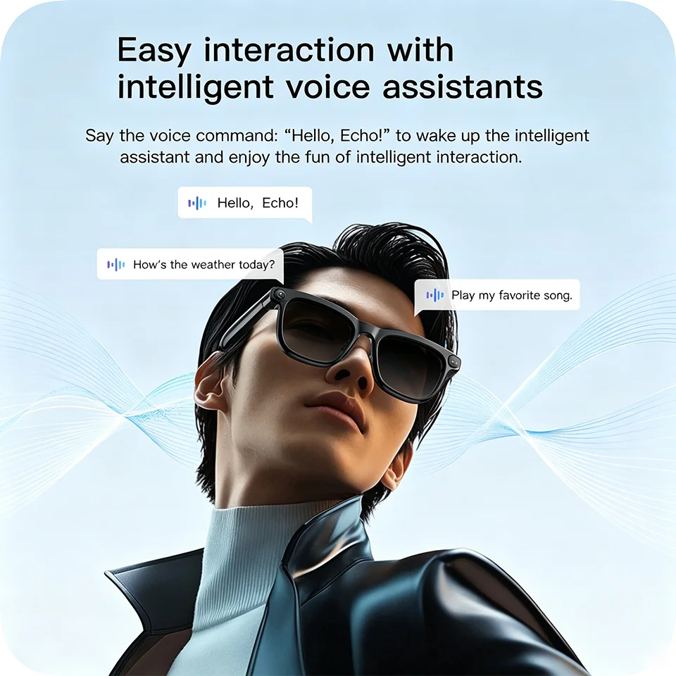 13MP Camera AI Smart Glasses Real Time Translation Video Recording Voice Assistant Bluetooth Outdoor New for Men Women Wearable