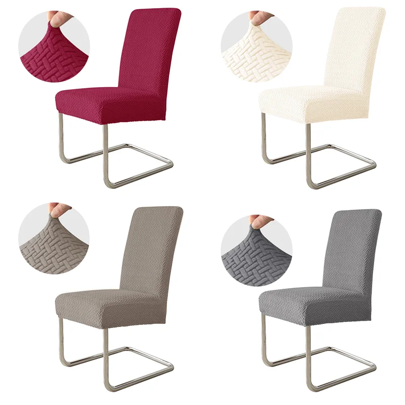 

1/4pcs Dining Room Chair Covers Jacquard Fabric Stretch Chairs Slipcovers Elastic Soft Home Seat Cover for Wedding Office