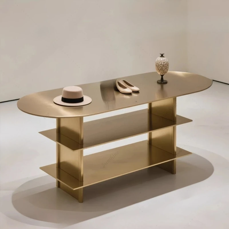 AA Clothing store Nakajima table stainless steel storage water table women's clothing store display table