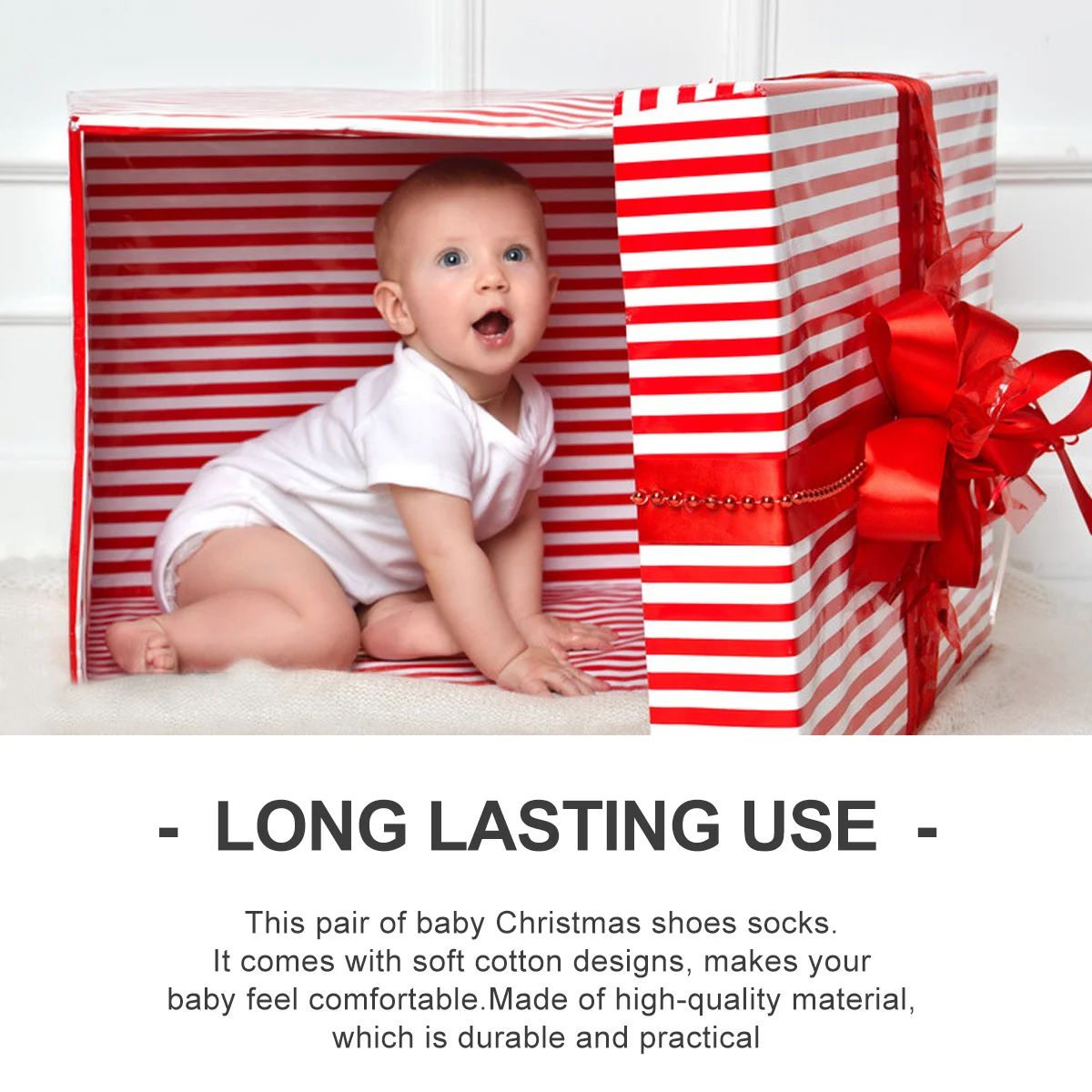 

24pcs 1 Pair Anti-Skid For Kids Christmas Cotton Floor Socks Toddler Non-Slip Cartoon Socks Baby Gift Soft Sole