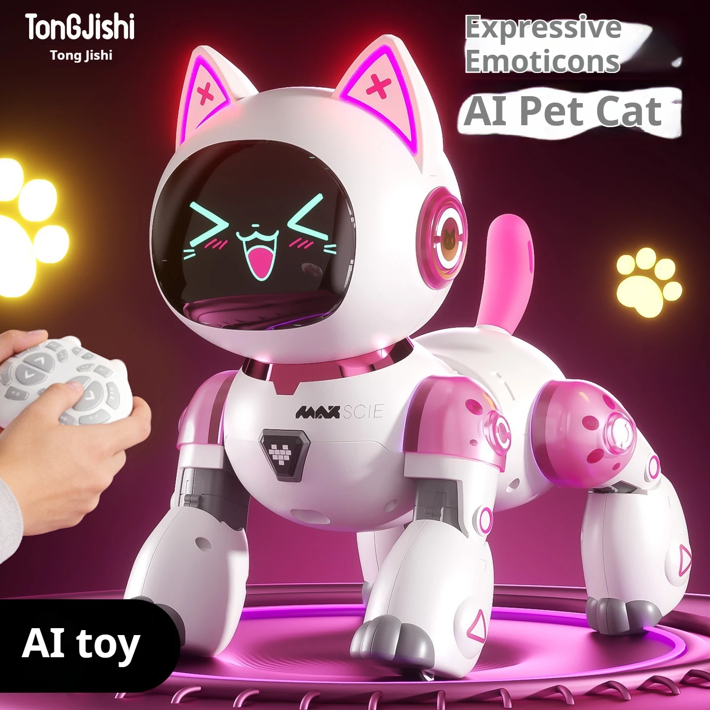 Ai Remote Control Dancing Cat Robot Expression Interactive Intelligent Pet Toy Suitable For Girls Aged 3 To 6 As Birthday Gifts