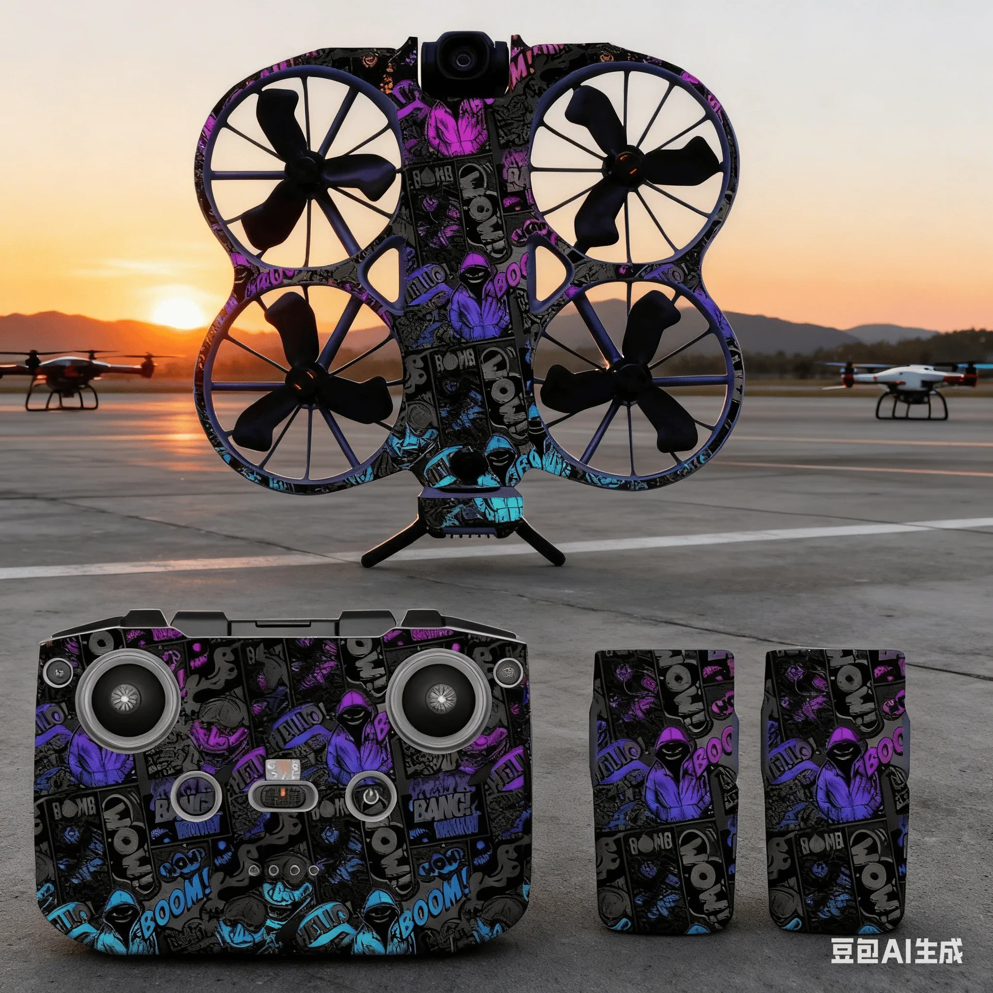 Colorful PVC Protective Film Stickers For DJI NEO2 6-color Stylish Anti-Scratch Body Protectors Drones Replacement Accessories