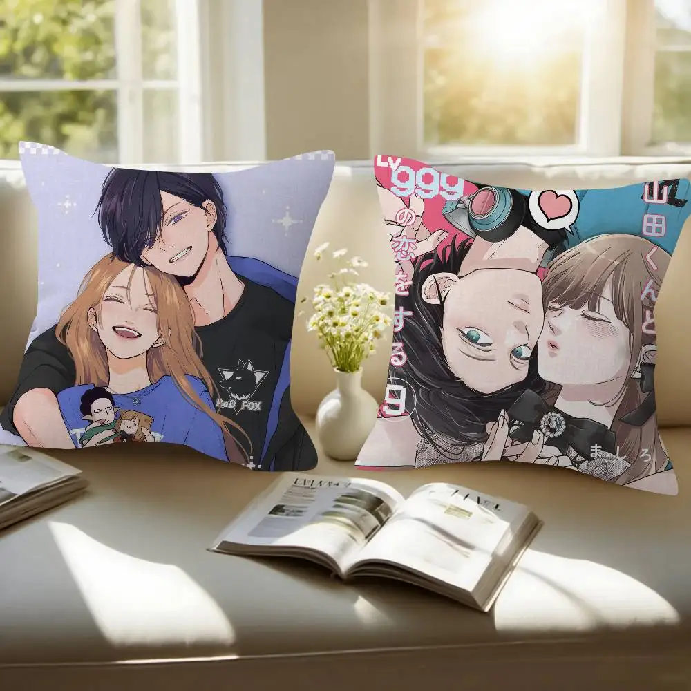 Anime My Love Story With Yamada-kun At Lv999 Cushion Cover Inches Farmhouse Decor Home Throw Pillow Covers for Couch Decorations