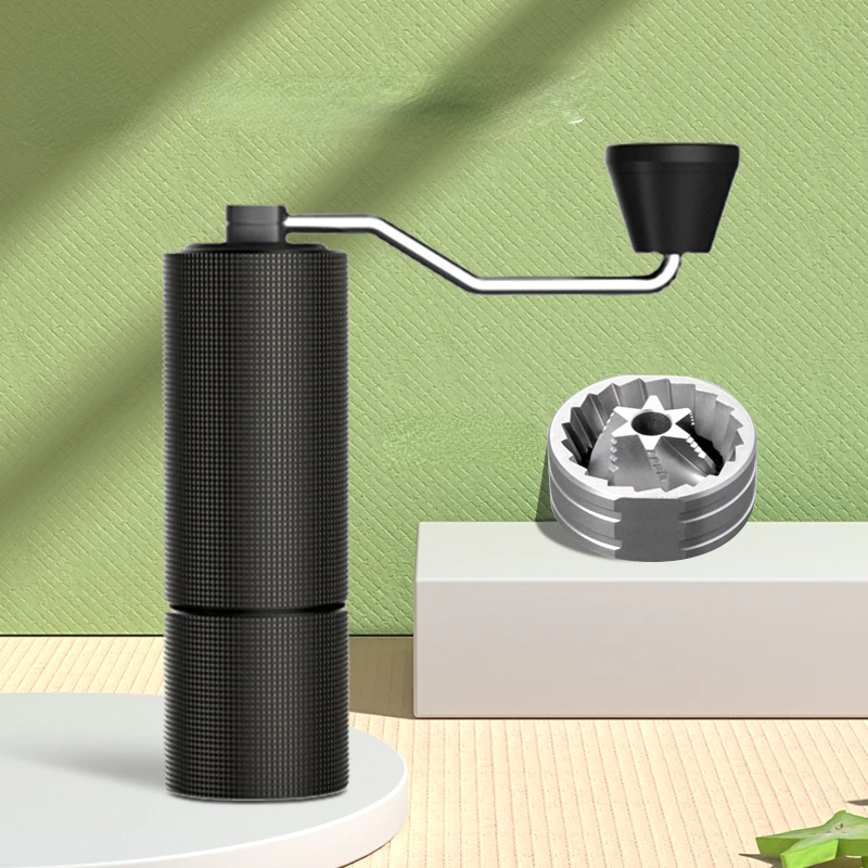 

LEEDOAR Chestnut Manual Coffee Grinder Burr Inside High Quality Portable Hand Grinder with Dual Bearing Positioning