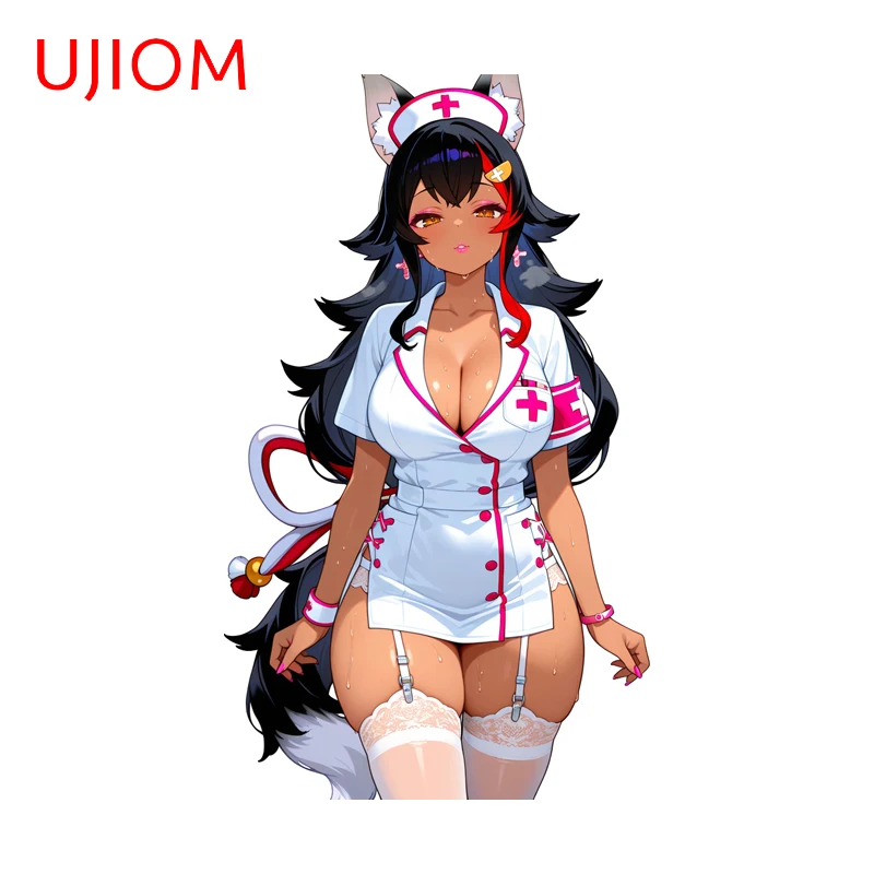 UJIOM Shirakami Mio Sexy Wall Sticker Nurse Uniform Pure Erotic Style Plump Figure Decal Suitable for Cupboard Decoration