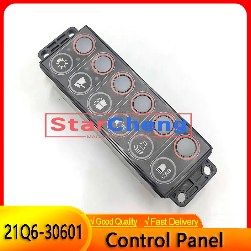 Wiper Controller 21Q6-30601 21Q630601 Headlight Control Switch Panel For  Excavator R140LC-9 R160LC-9 R180LC-9 R210LC-9