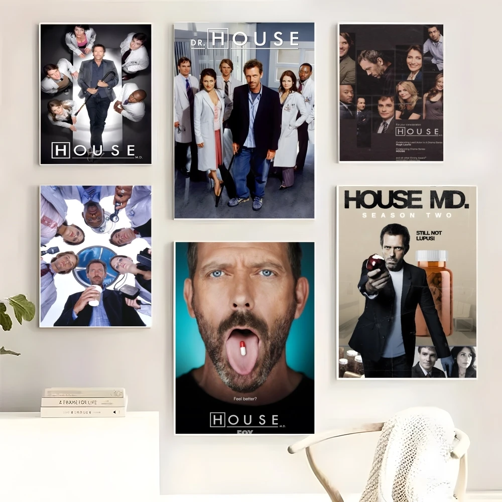 H-House M-MD Poster Ideal Self-Adhesive Stickers for Office,