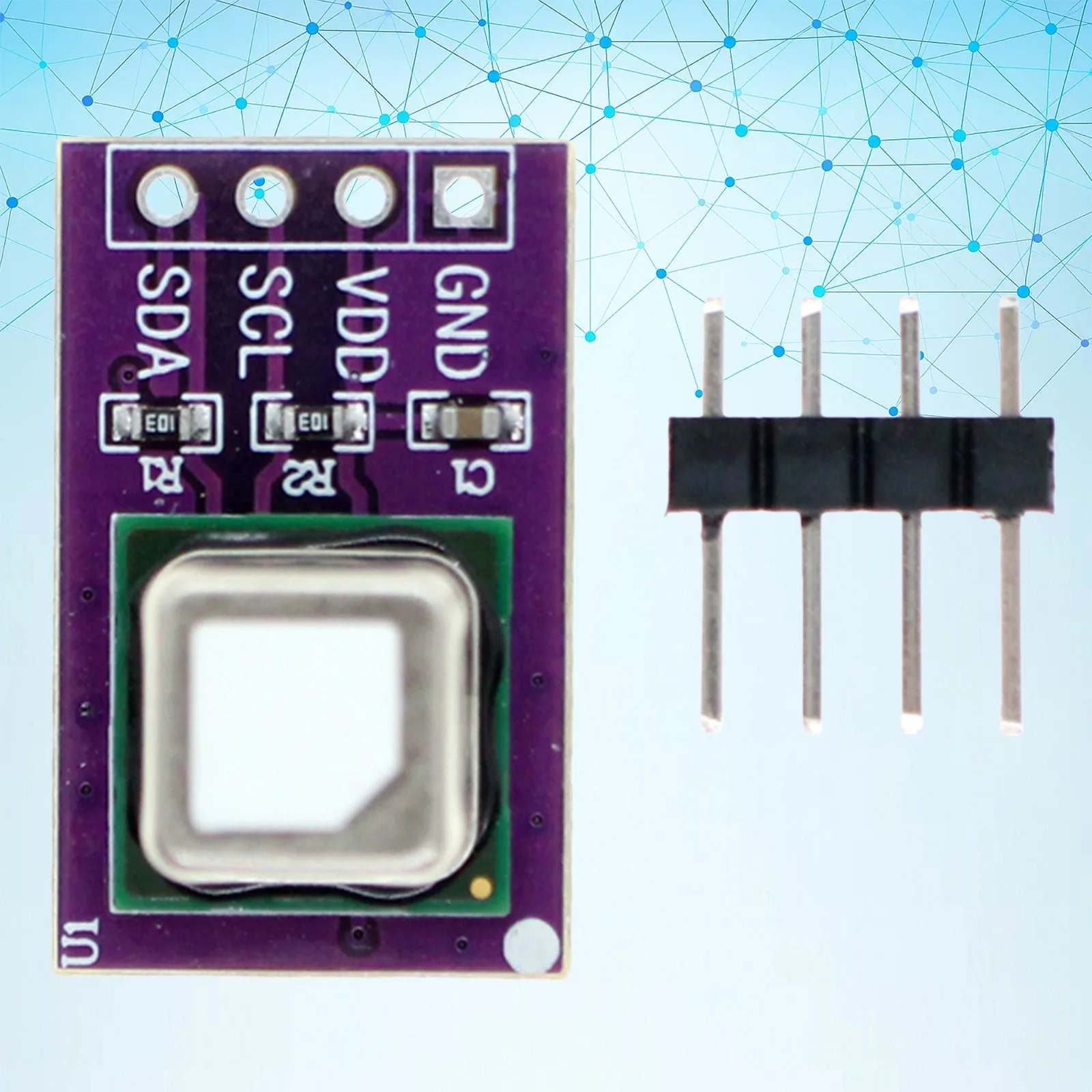 SCD40/SCD41 Gas Sensors Low Power Consumption 3.3V Carbon Dioxide Detectors Compact Environmental Monitors for Smart Home System