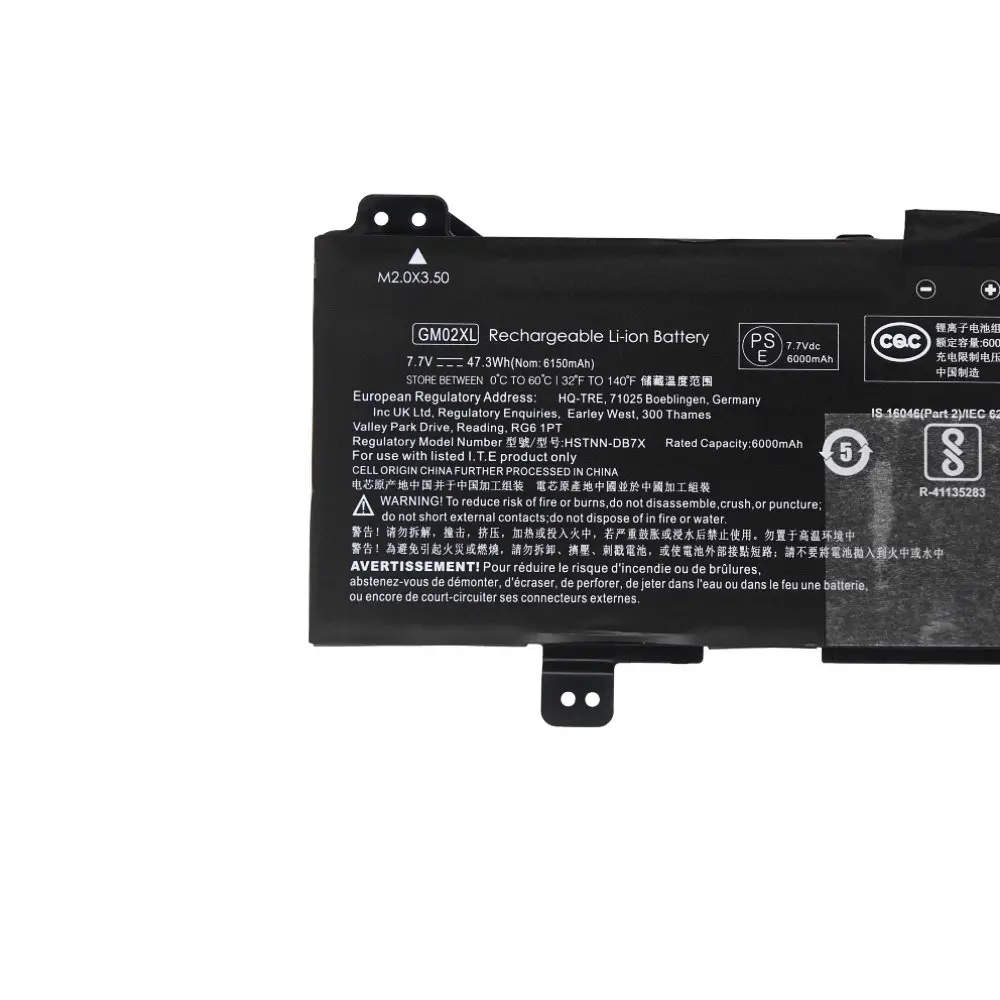 NUOVA batteria GM02XL per HP Chromebook 14 G5 Chromebook X360 11 G1/G6 EE Series 917679 -271 HSTNN-DB7X HSTNN-UB7M GM02