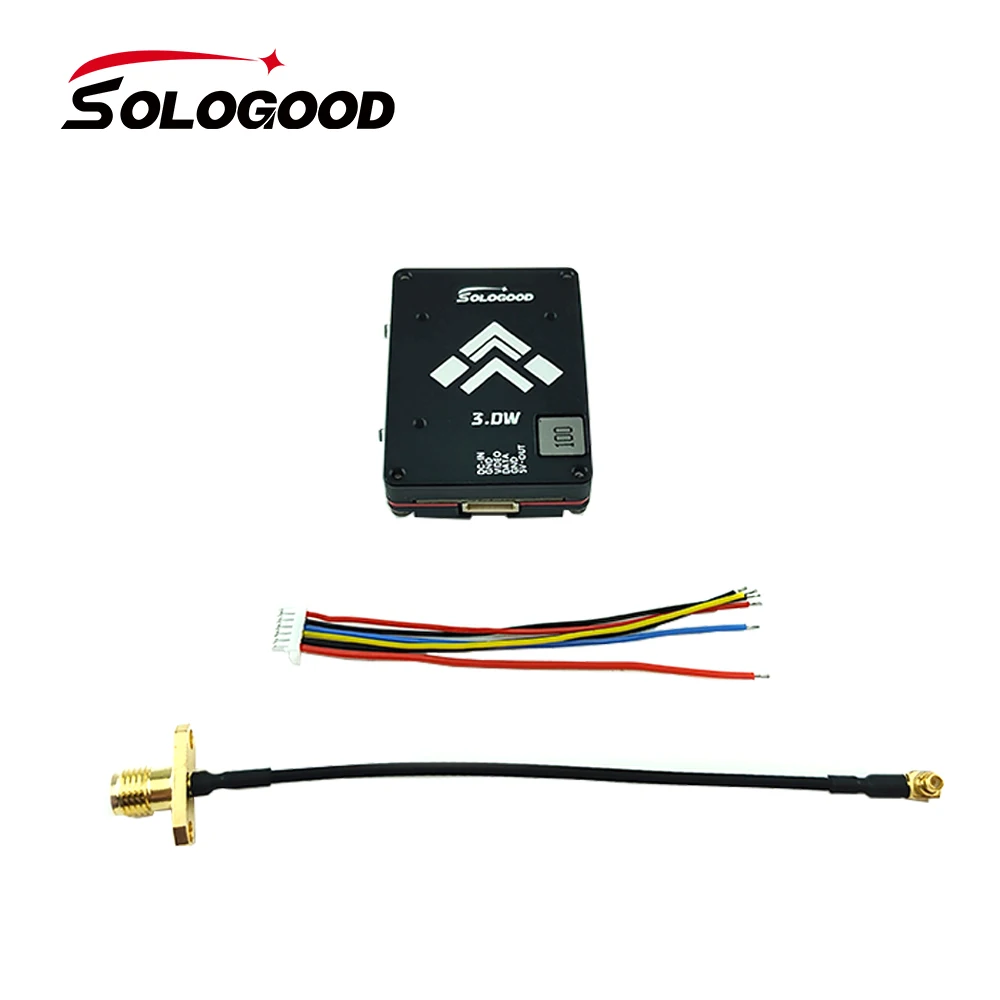 SoloGood 5.8GHz  3W  VTX Video Transmitter VTX 48CH 25mW/1000mW/2000mW/3000mW adjustable For Long Rang FPV Racing Drone