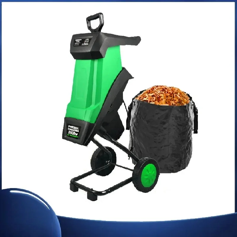 50L Electric Wood Chipper Shredder High Power 2400W Large Capacity Garden Wood Shredding Machine for Industrial Home Gardening 2