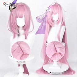 High Quality Game Honkai Impact 3 Elysia Cosplay Wig Long Pink Heat Resistant Synthetic Hair Halloween Party Wigs + Wig Cap