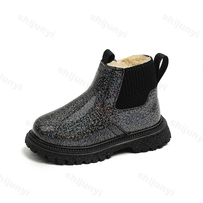 أحذية الفتيات الموضة الدافئة المخملية عالية الجودة أحذية الثلوج 2025 الشتاء للأطفال متعددة الاستخدامات مريحة أفخم عدم الانزلاق منصة الأحذية القطنية #6