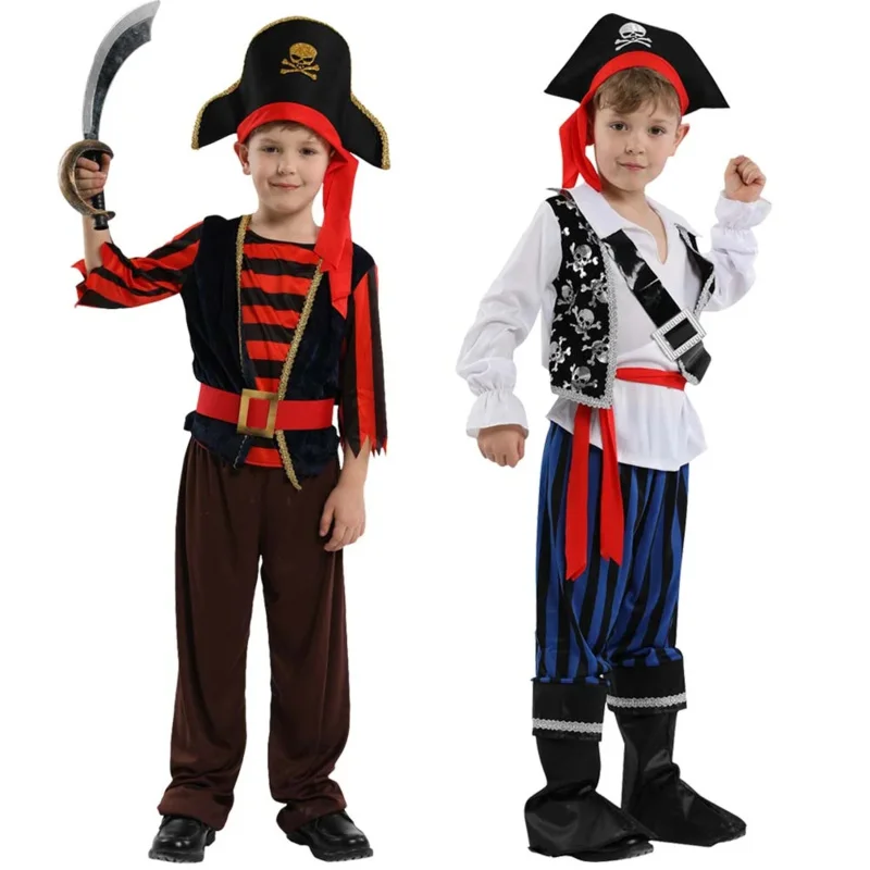 Kids Halloween Pirate Costumes Cosplay Fantasia Infantil Clothing for Birthday Carnival Party Dress