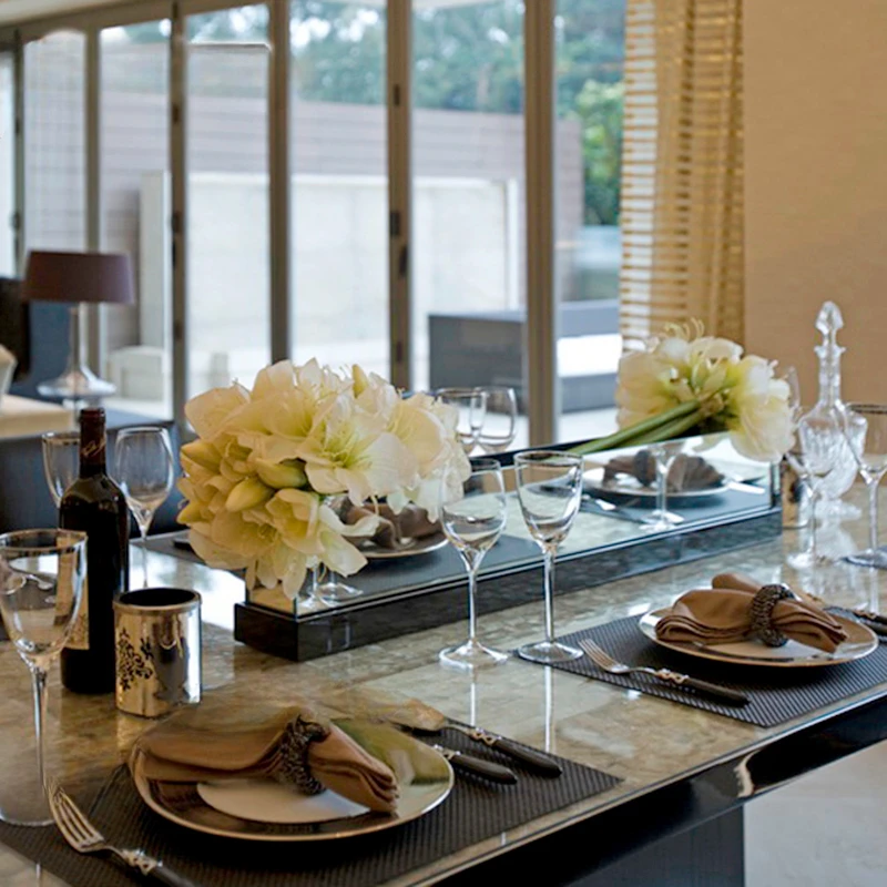 Mirror vase, flowerpot, flower rack decoration, glass accessories, neoclassical and postmodern