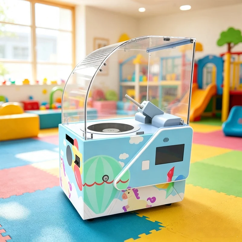 Tabletop Self Service Cotton Candy Maker Vending Equipment Coin Card Operated Electric Cotton Candy Vending Machine Customized