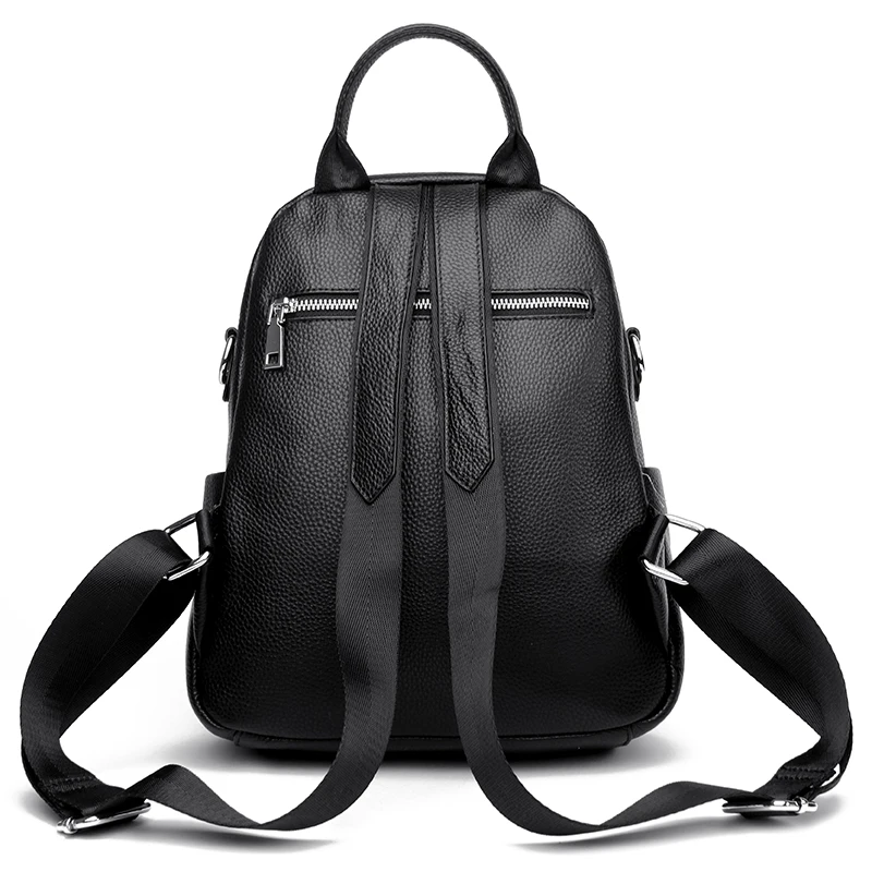 2023 das mulheres do sexo feminino sacos de couro bolsa de viagem moda preto mochila ombro de alta capacidade senhoras portátil um ombro para trás