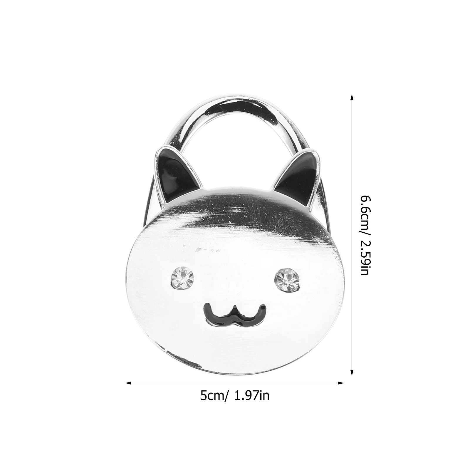 Portaborse da scrivania Gancio per borsa pieghevole in metallo Design per gatti dei cartoni animati per uso domestico, soggiorno, ufficio, camera da letto dell'hotel