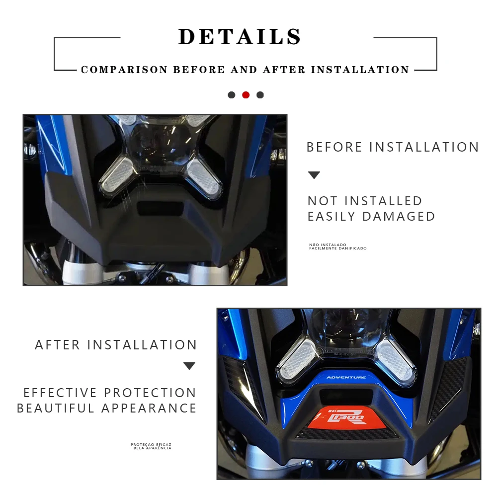 3D 오토바이 스티커는 R1300 GS ADV 1300 GS 어드벤처 트로피 R1300GS ADV 2025 용 전면 전면을 보호합니다.