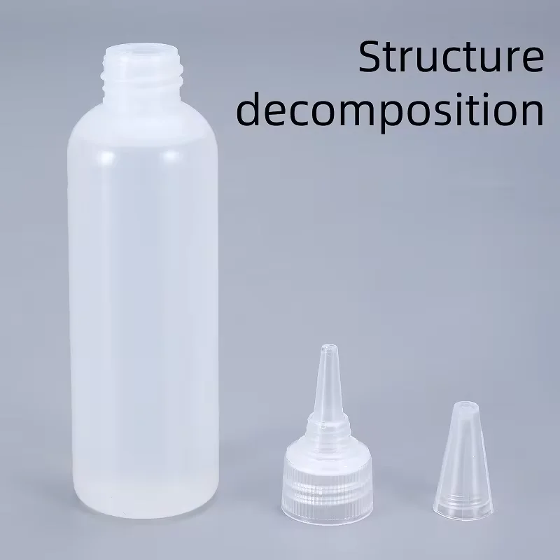 10PCS,30/60/100/120ML Squeeze Bottle for Sauce Plastic Squirt Container Refillable Bottle with Cap for Kitchen Glue Container