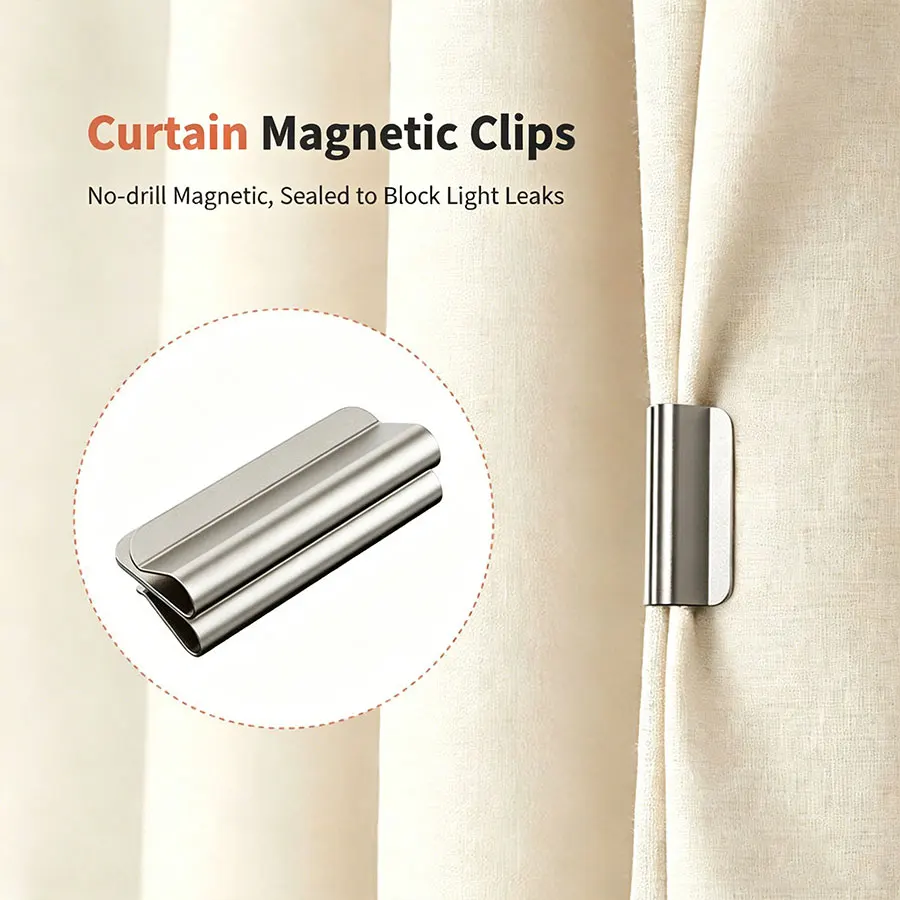 1 Set, Curtain Magnetic Closure Buckle, Door Curtain Bed Curtain Buckle Ring, Magnetic Cabinet Door Magnetic Suction Buckle