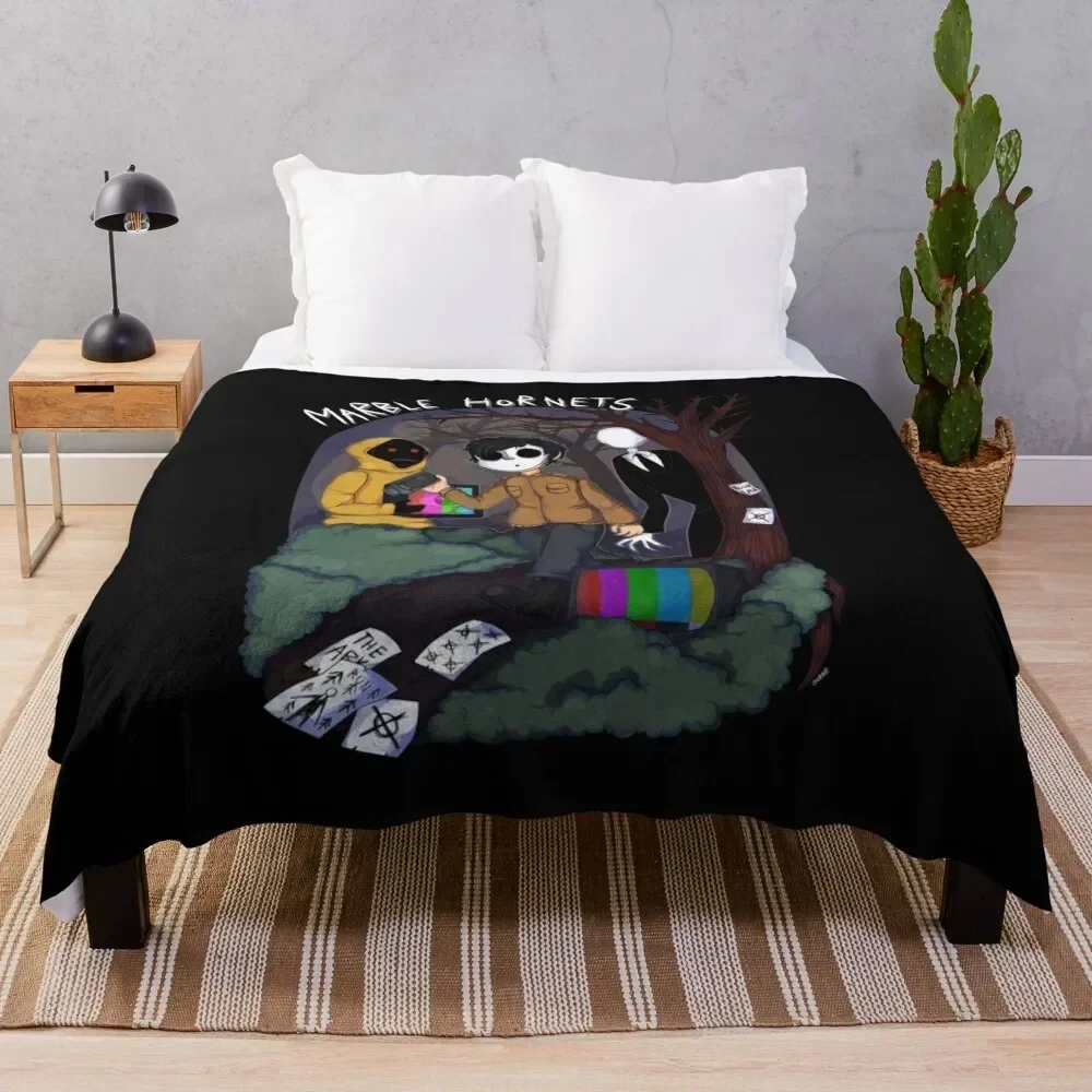 Marble Hornets 57 Throw Blanket Furrys Warm Quilt Blankets For Bed Blankets