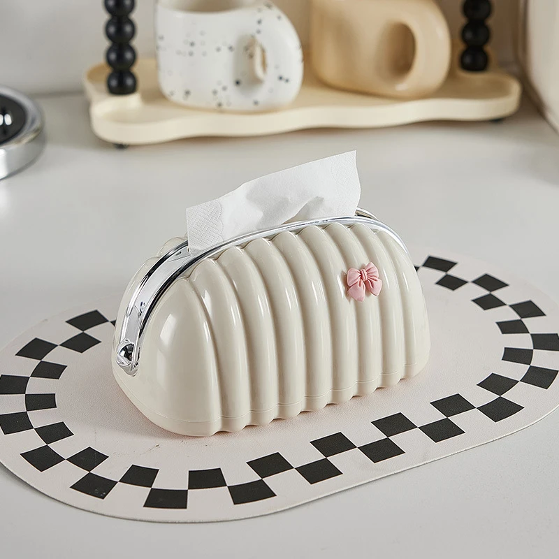 

Simple Irregular Cloud Shape Tissue Box With Spring Home Living Room Light Luxury Shell Napkin Box Holder Container