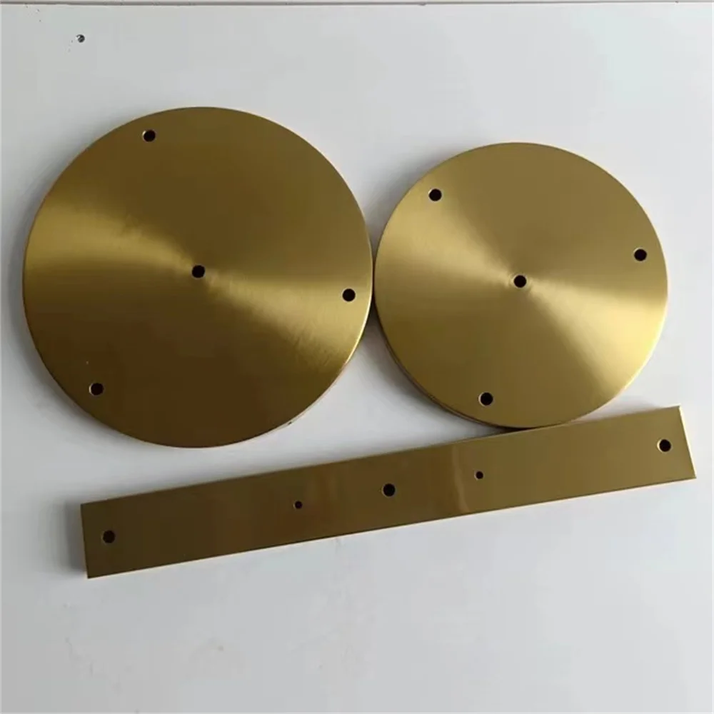 DIY Ceiling mounted Base Round chassis Brass Gold 10/12/15/20/25/30cm Ceiling Plate Iron Pendant Lamp Bases DIY +Lock Line Metal