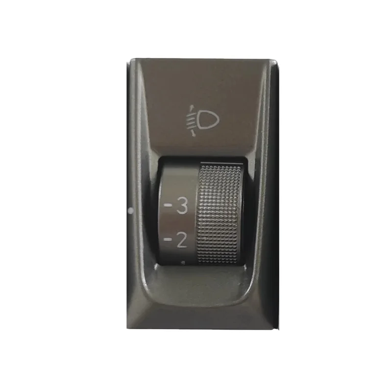 Gray Button Headlight Height Adjustment Switch (12V) for FOTON Aoling CTS and Aumark S3 Truck Parts