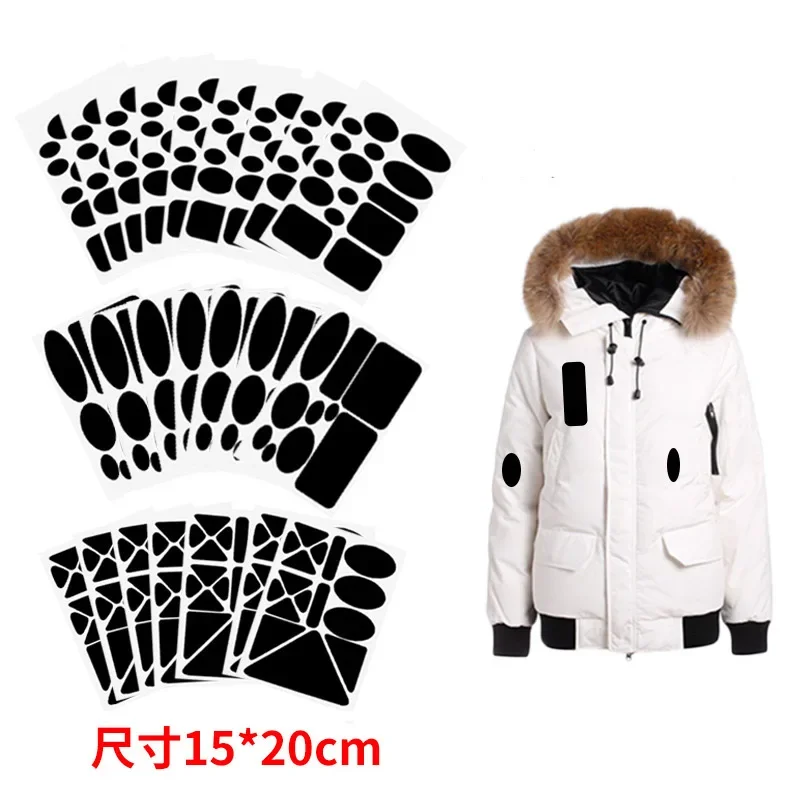 Self-Adhesive Black Patches on Clothes Down Jackets Umbrella Hole Repair No Need Iron Washable Waterproof Clothing Patch Sticker 