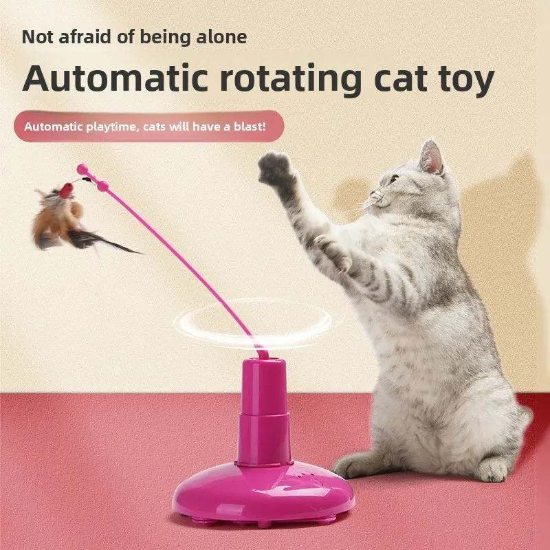Pet cat toys new automatic rotation to relieve boredom alone can replace cat teasing stick electric cat toys