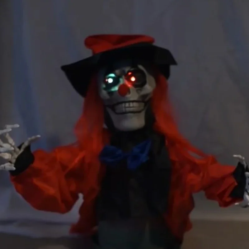 Décoration d'halloween qui brille dans la nuit, accessoire suspendu fantôme de Clown pour maison hantée, intérieur et extérieur, décor de scène d'horreur de fête effrayante