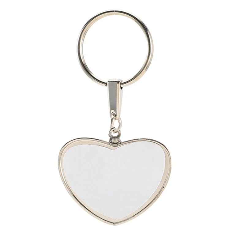 European and American Sublimation Blank Heat Transfer Keychain Heart Shape Blanks Bag Personalised Ornaments Dropship