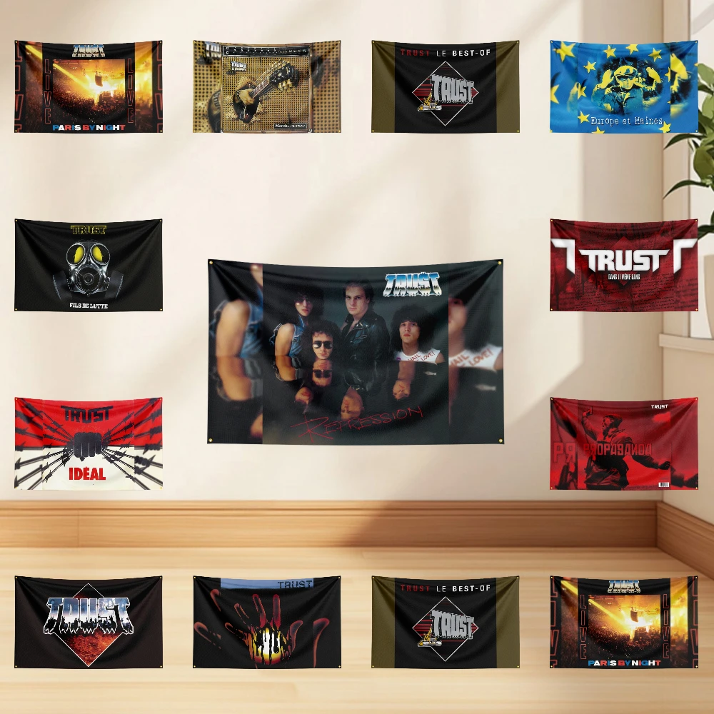 3x5ft T-Tr-u-st Flag Professional Flag Polyester Digital Printing Flagge Banner For Decoration Garage Room Home