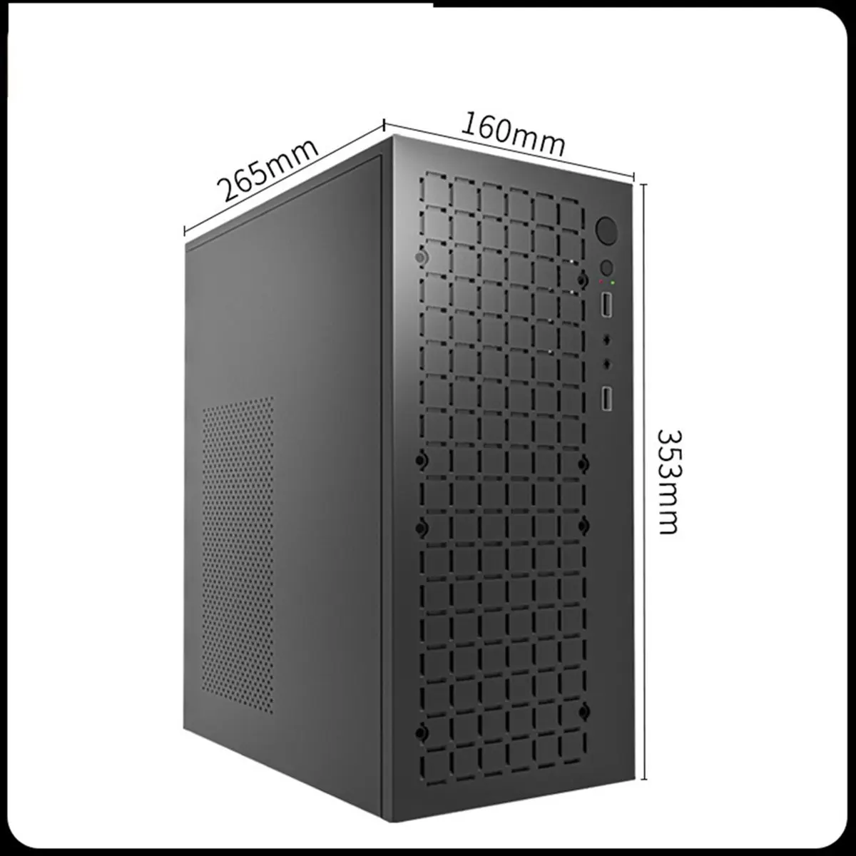 plplp MINI Computer Case M-ATX/ ITX Computer PC USB2.0 Chassis Support SSD 3.5 Inch HDD Mini PSU Case