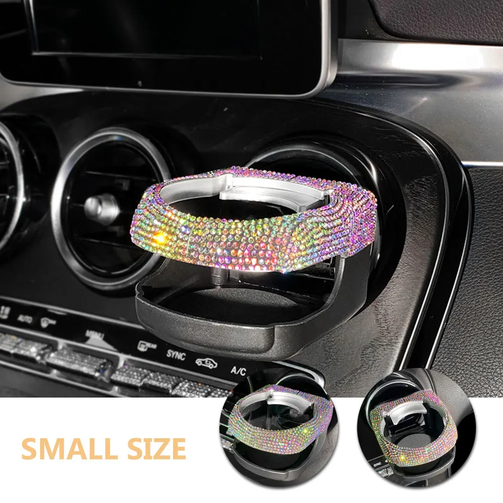 

Universal Car Cup Air Vent Mount Diamond Decorated Water Bottle Holder For Automotive Vertical Drink Holder Stable Durable