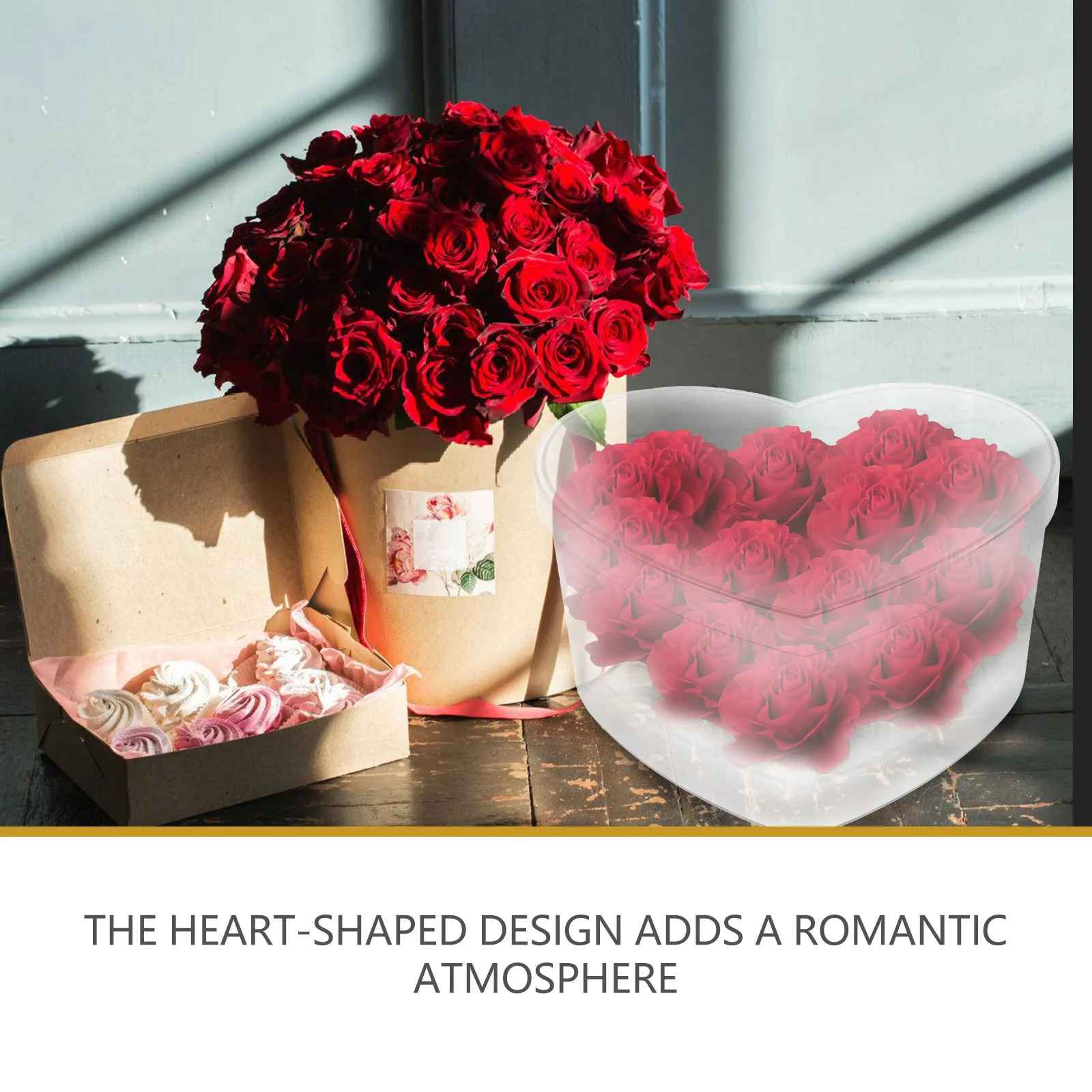 

Valentines Day Heart Boxes Shape Flower Arrangement Corsage Shaped Wedding Favor Items Decor for Flowers Case