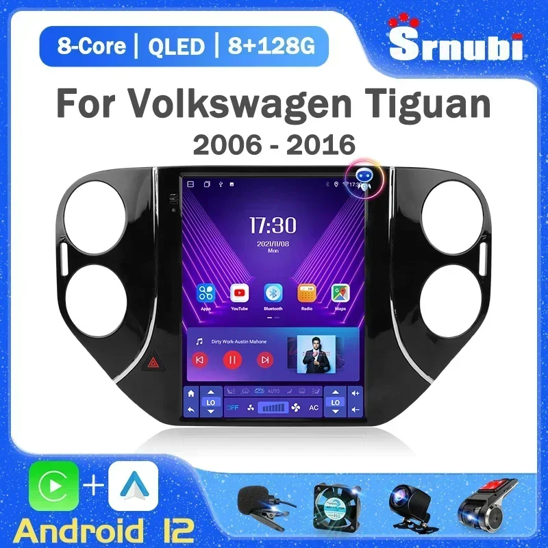 

Srnubi 2Din Android 12 9.7 Inch Car Radio for VW Volkswagen Tiguan 2007-2016 Multimedia Video Player Wireless Carplay Head Unit