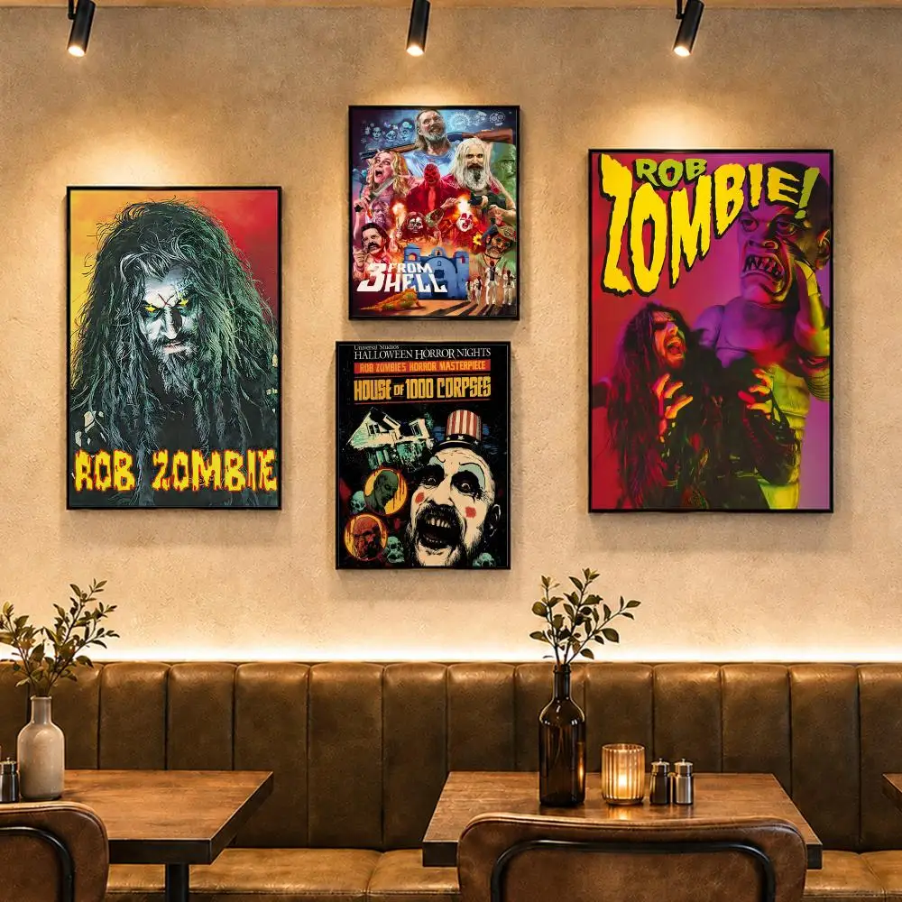 Rob Zombie Poster Vintage Retro Anime Poster Stickers Peel and Stick Wall Art Home Decor