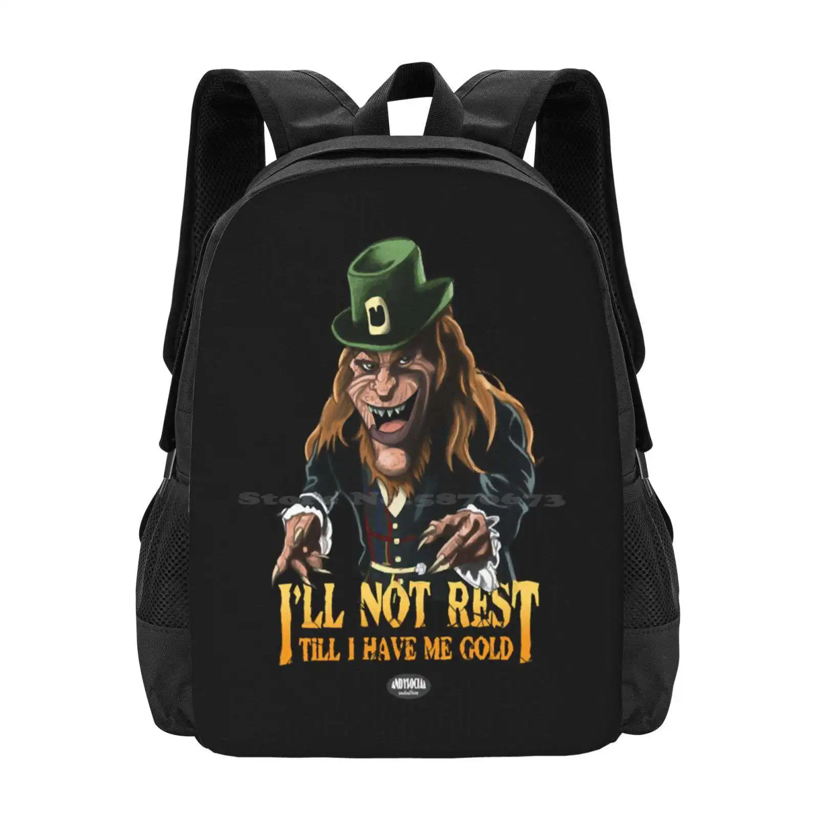 The Leprechaun Hot Sale Schoolbag Backpack Fashion Bags 1980S Andysocial Industries Horror Irish Leprechauns Monsters And