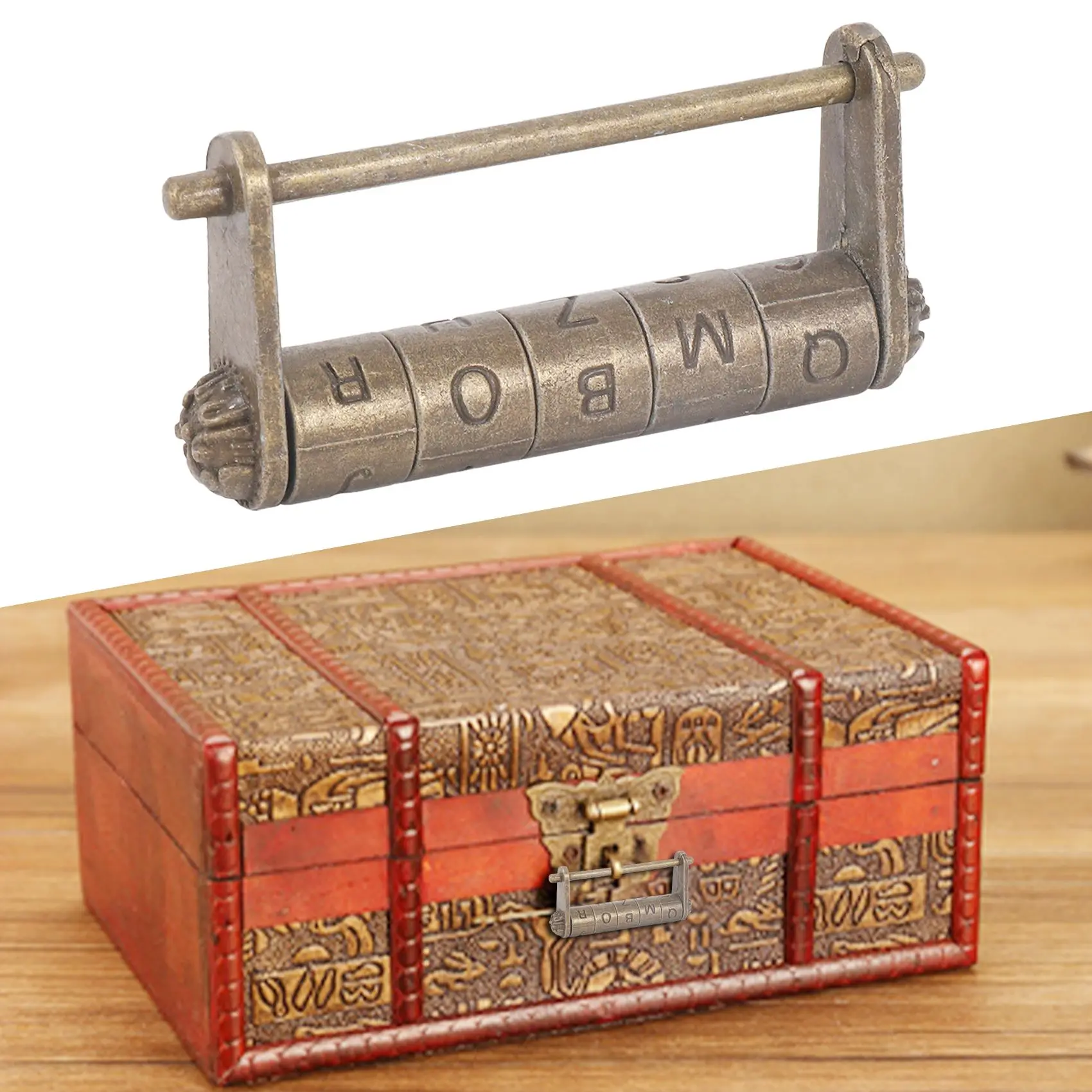 BABQ Fechaduras com senha de estilo chinês antigo para gaveta de armário de caixa