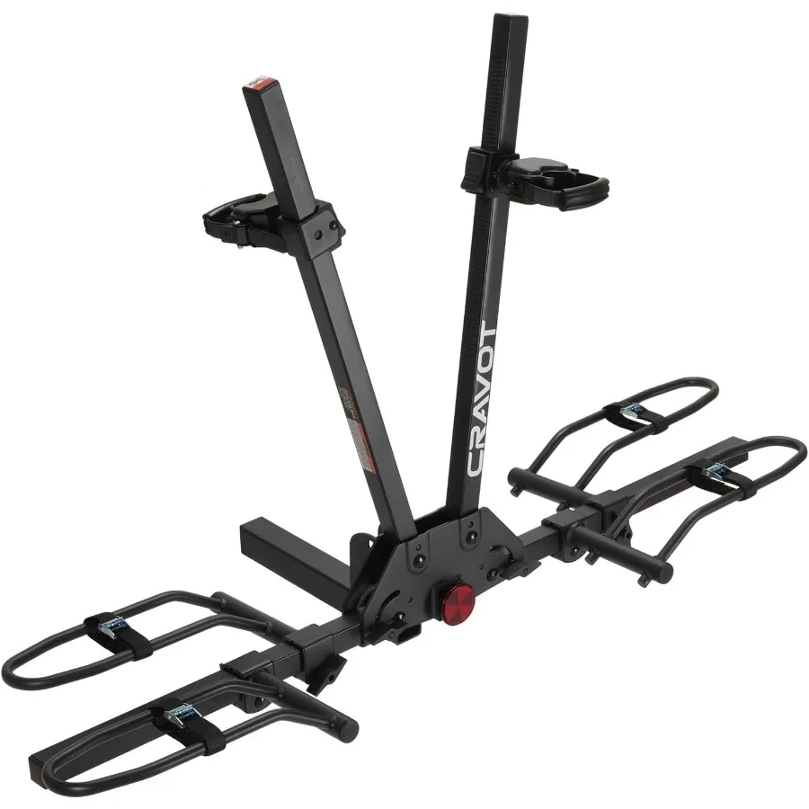 

MagRack F2 Багажник для электрического велосипеда емкостью 200 фунтов для 2 велосипедов без установки Складной багажник для велосипеда с 2-дюймовым приемником, совместимость