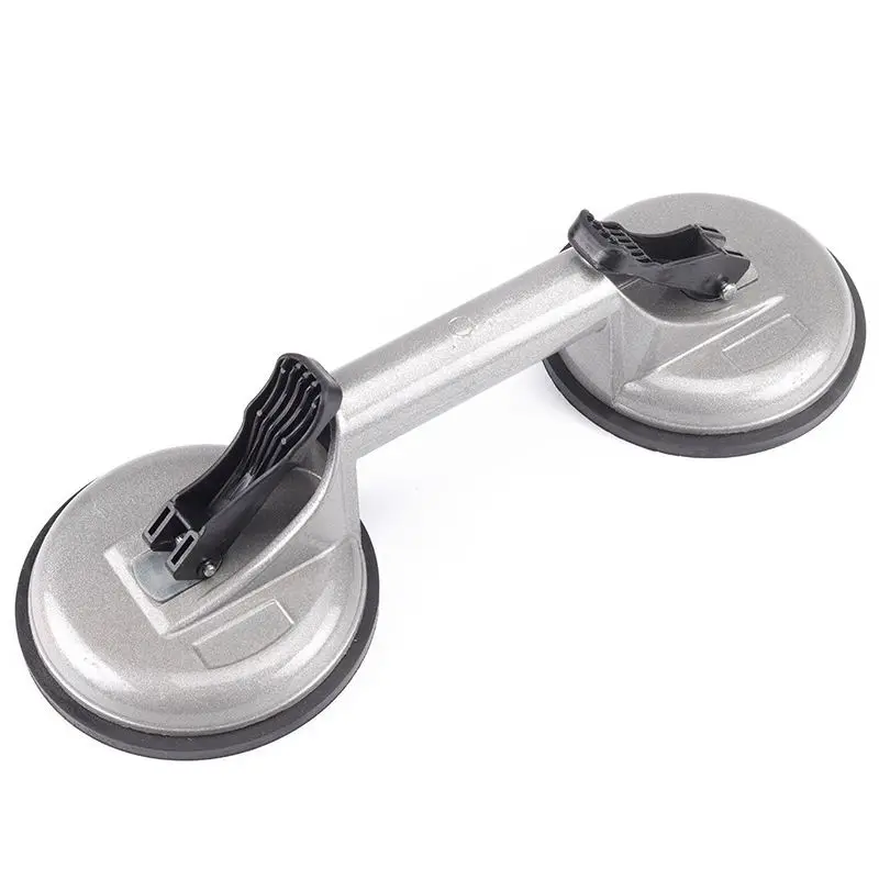 120MM Aluminum Alloy Suction Cup Tiles Powerful Holder Ceramic Tile Class Vacuum Heavy Floor Tile Sucker Two Jaws Handling Tool