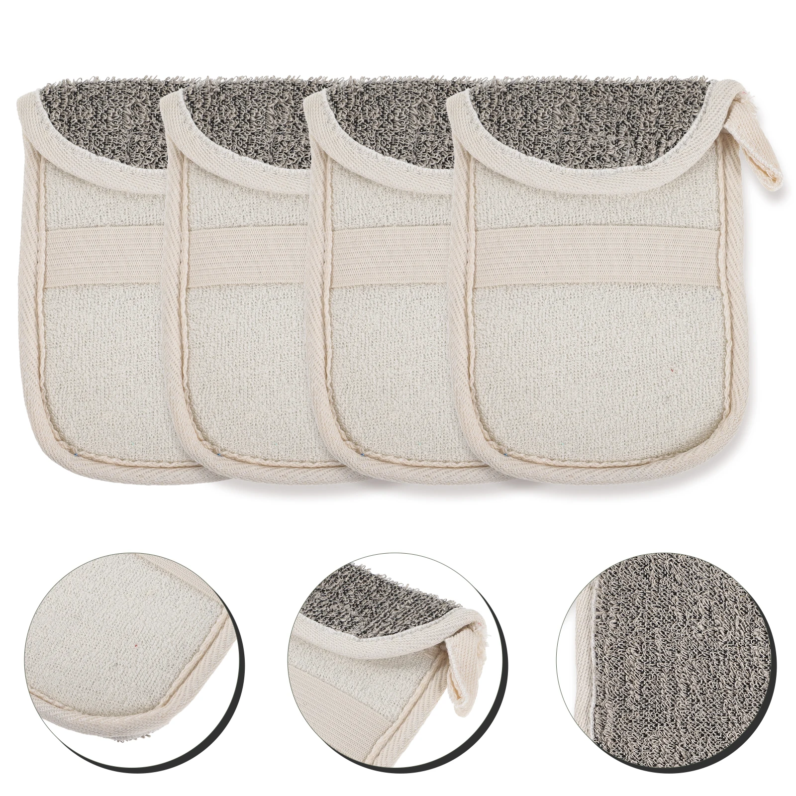 

4pcs Bathing Soap Bag Linen Exfoliating Foaming Pouch Drawstring Storage Lightweight Travel Soap Saver Pouch For Men Women Skin