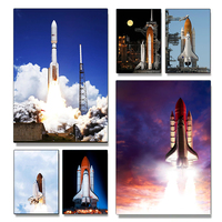 Space Rocket Series Poster Print Canvas Art Pictures Home for Living Room and Bedroom Modern Wall Decor Frameless Painting
