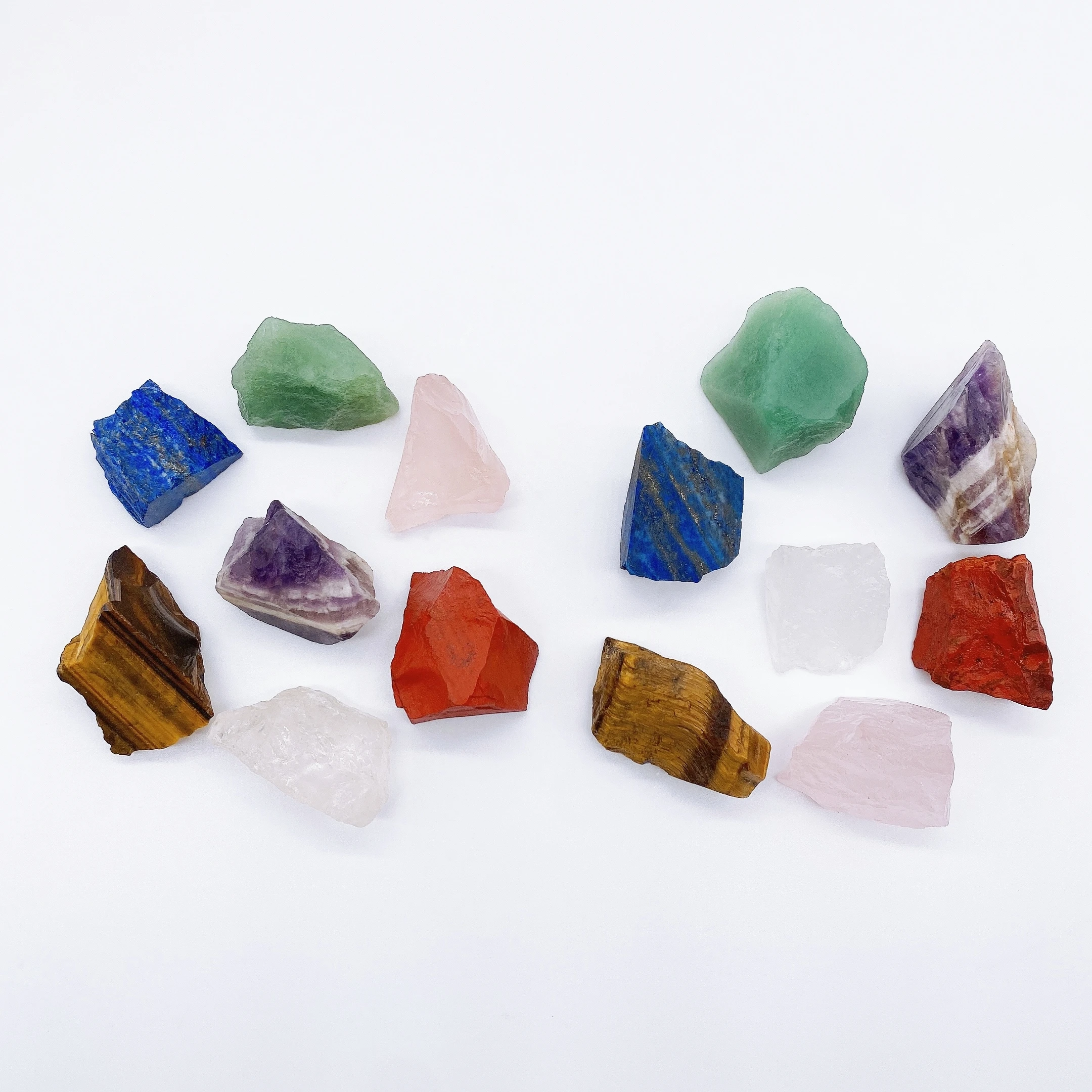 7pcs/bag Natural Chakra Amethyst Lapis Raw Crystal Clear Quartz Rock Stone Healing Energy Minieral Specimen Home Decoration Gift