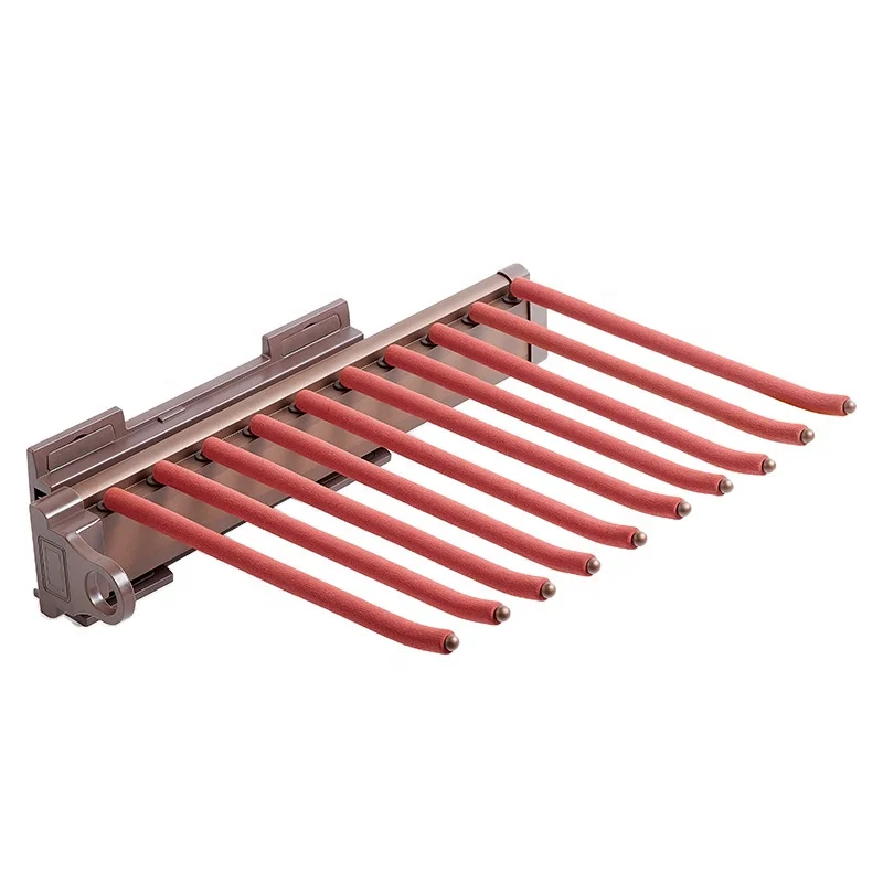 Wardrobe Accessories Soft Close Pants Rack Top Installation Multifunctional Storage Belt Pants Rack