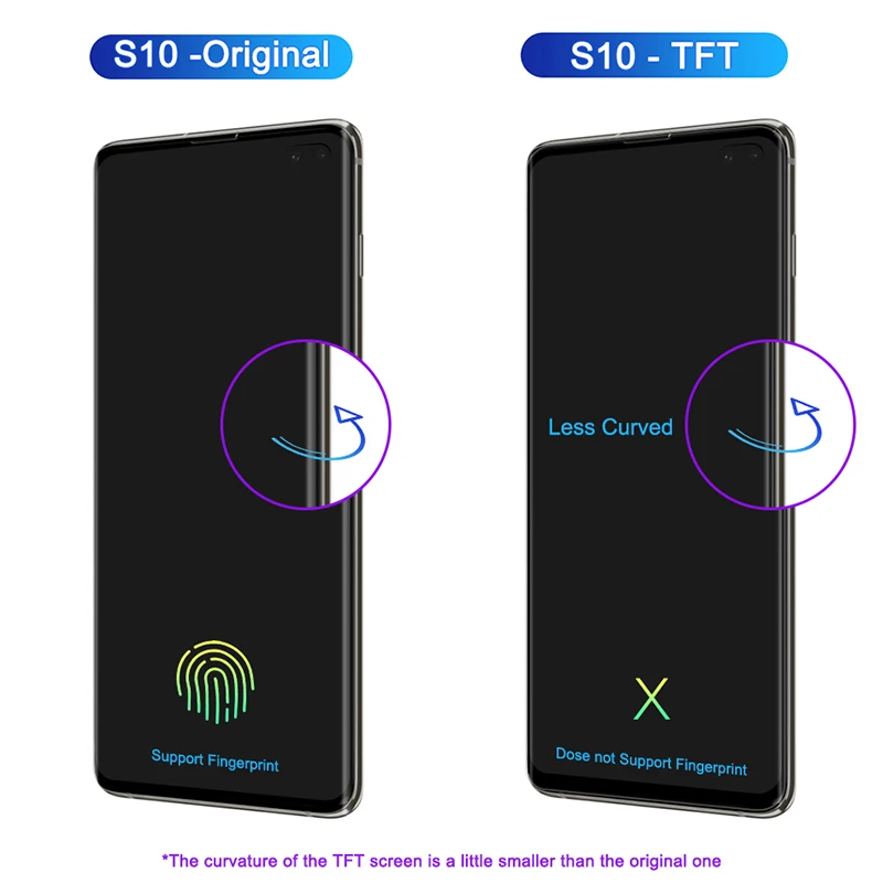 New For Samsung S10 G973F G973A G973U G973F/DS LCD Display Touch Screen With Frame Digitizer Panel Parts