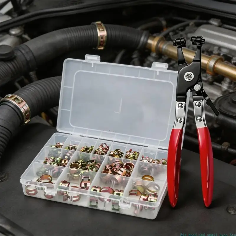 581C Spring Steel Hose Clamp Assortment 6-25 mm for Hose Service Tasks