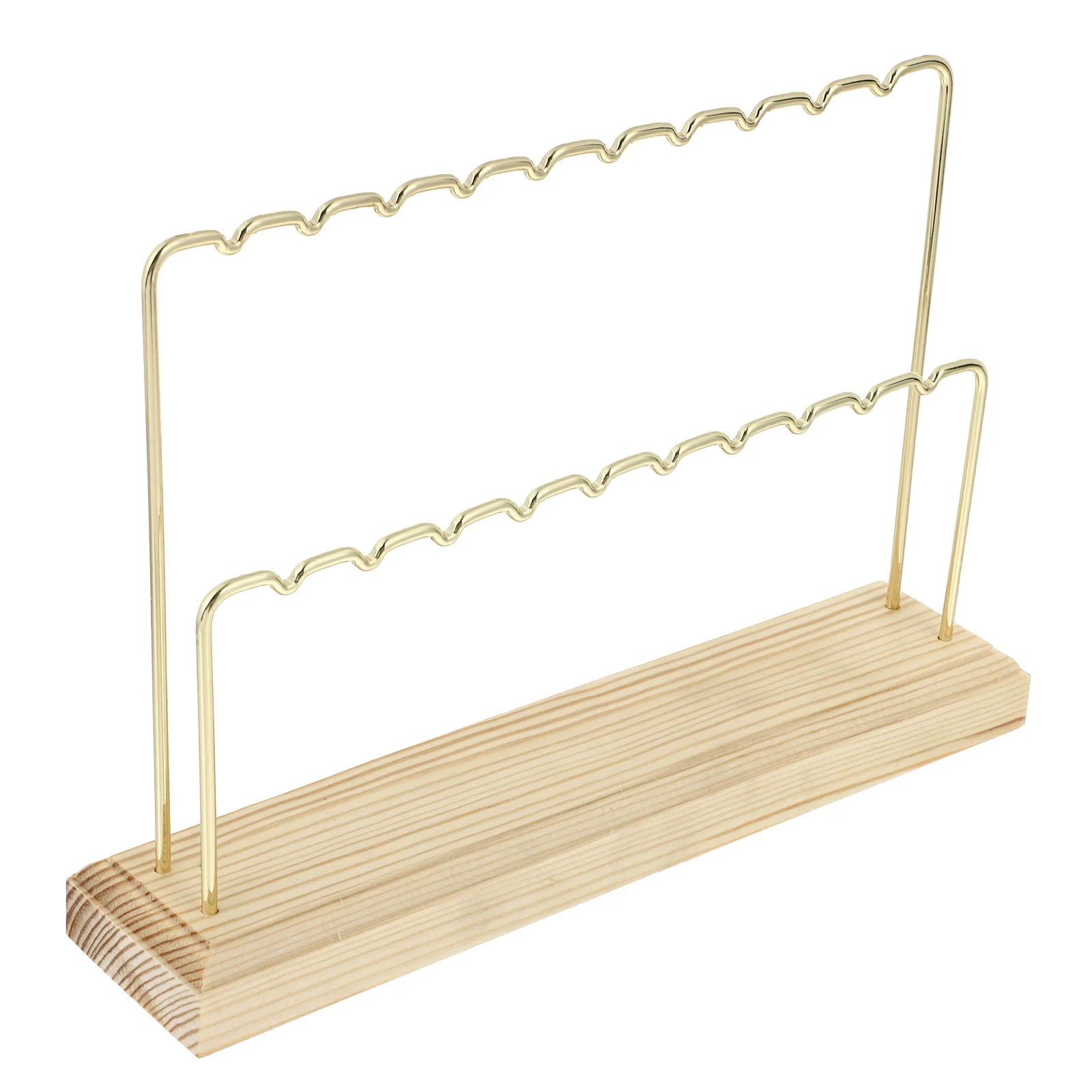

Earring Display Jewelry Holder Wood Stands Smooth Firm Base Modern Bedside Wood Earring Holder Table Organizer